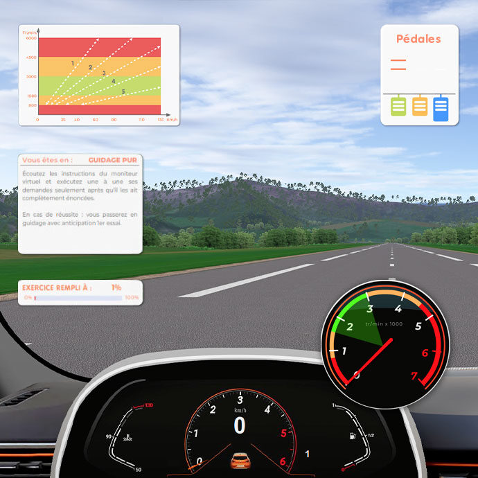 environnement visuel simulateur de conduite véhicule léger pmr