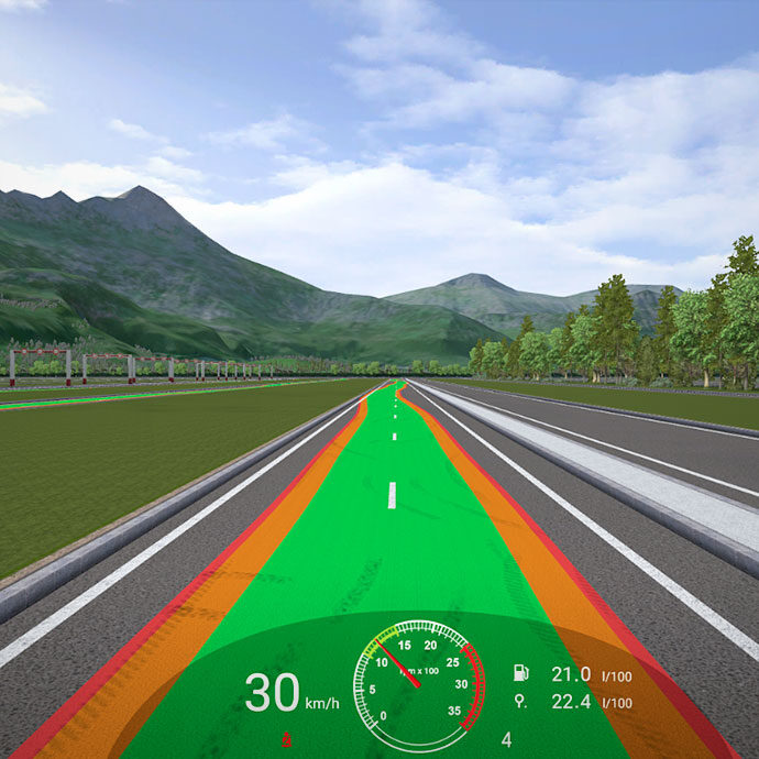 environnement visuel simulateur de conduite poids lourds pmr