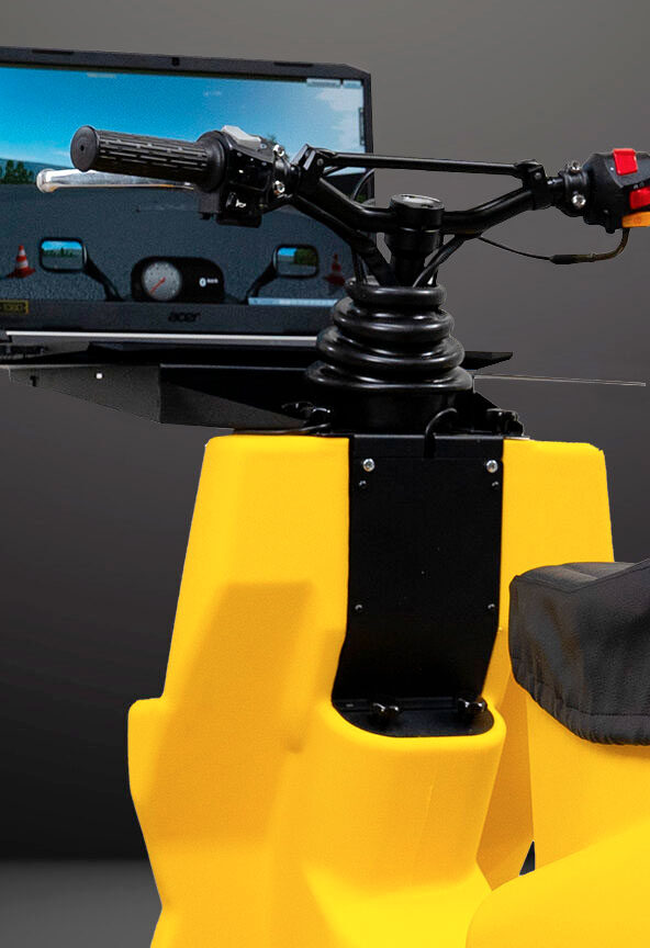 simulateur de conduite deux roues motorisées 50cm3, scooter, mobylettes